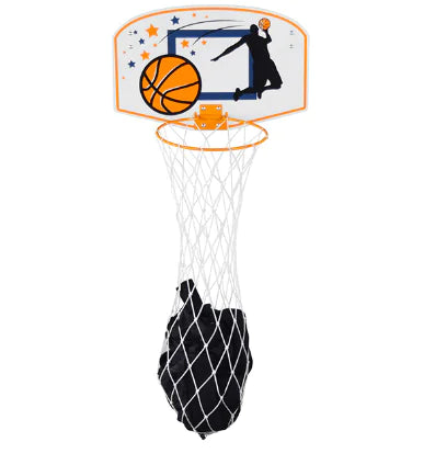 Wall-Mounted Basketball Hoop Laundry Basket
